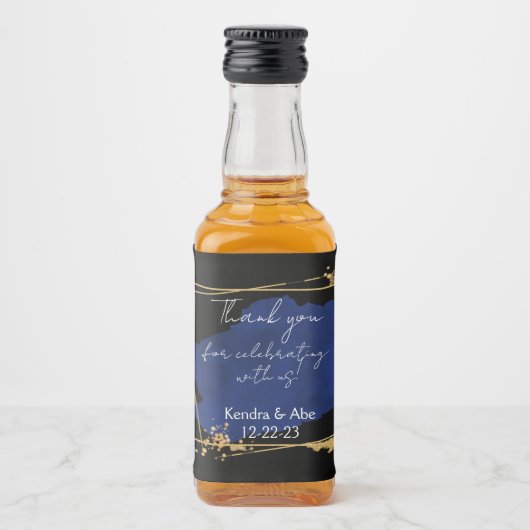 Etiket voor mini-flesje voor bruiloft (Voorkant)