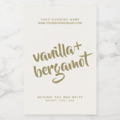 Etiket voor moderne ivoorsojaswolken (Enkel label)