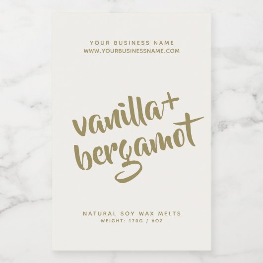 Etiket voor moderne ivoorsojaswolken (Enkel label)