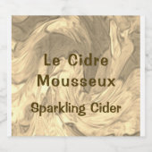 Etiket voor mousserende cider (Enkel label)