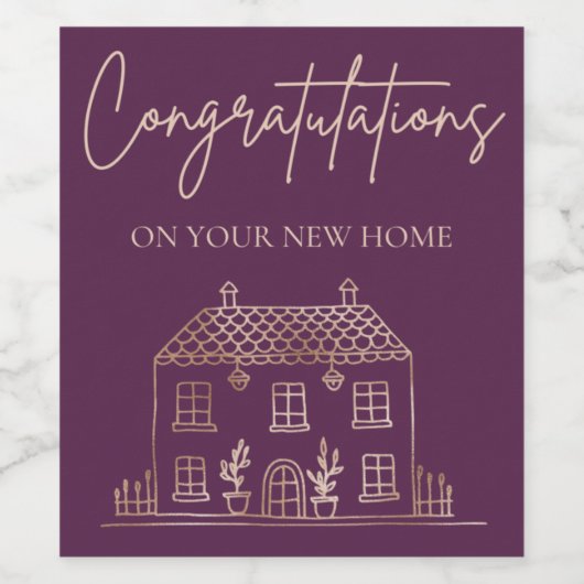 Etiket voor nieuwe thuiswijn (Enkel label)