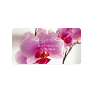 Etiket voor orchidee bloem