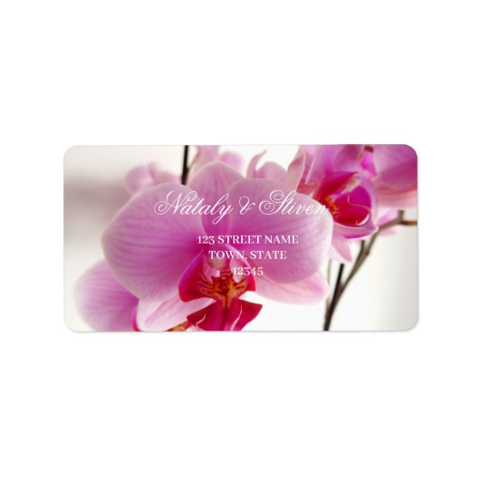 Etiket voor orchidee bloem (Voorkant)