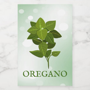 Etiket voor Oregano-kruiden