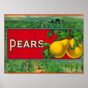 Etiket voor paardevlees poster