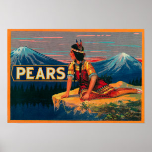 Etiket voor paardevlees poster