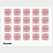 Etiket voor parfumrollerflesjes met namaak roze fo (Vel)