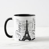 Etiket voor Parijs en Eiffel Tower Mok (Links)