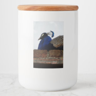 Etiket voor Peacock-voedselverpakking