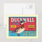 Etiket voor  peren briefkaart (Voorkant / Achterkant)