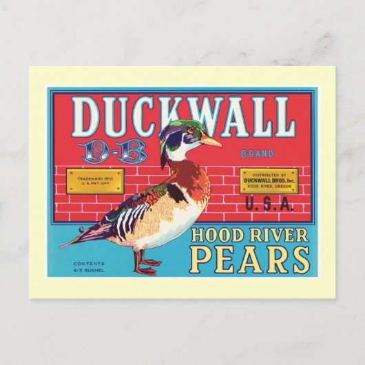 Etiket voor  peren briefkaart (Voorkant)