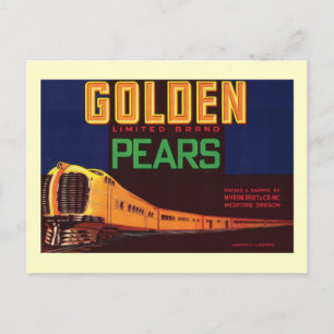 Etiket voor  peren briefkaart