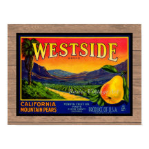 Etiket voor peren- en fruitkratten