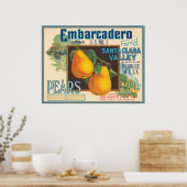Etiket voor peren in Embarcadero Poster (Keuken)