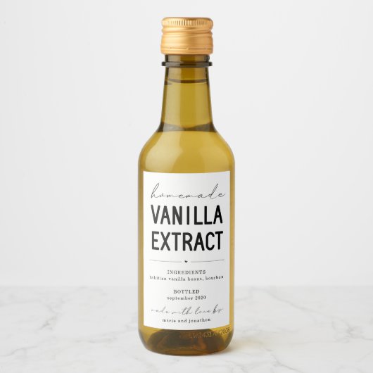 Etiket voor persoonlijk gemaakte vanille-uittrekse (Voorkant)