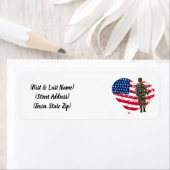 Etiket voor persoonlijk terugzendadres van soldaat (Insitu)