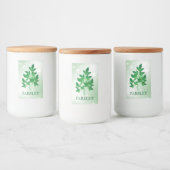 Etiket voor peterselie kruiden (Flessen)