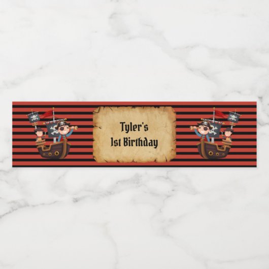 Etiket voor piraatflesje (Enkel label)