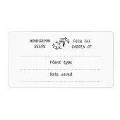 Etiket voor Plant voor tuinzaaigoed (Voorkant)
