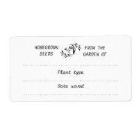 Etiket voor Plant voor tuinzaaigoed