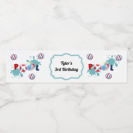 Etiket voor pool-braadpleister (Enkel label)