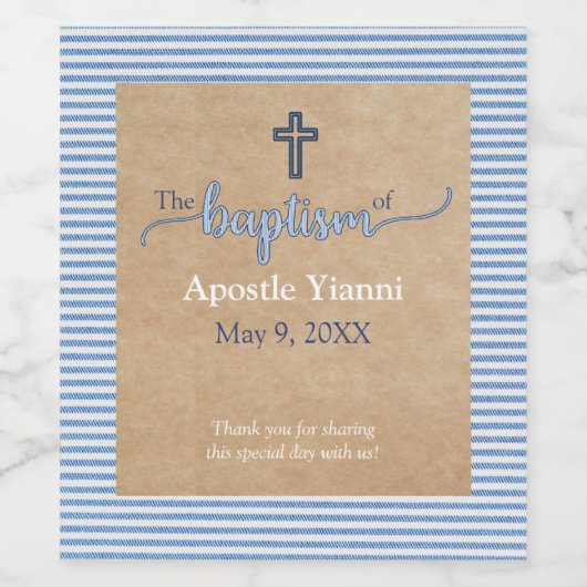 Etiket voor postfles (Enkel label)