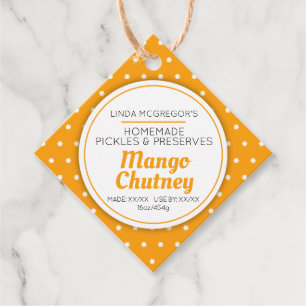 Etiket voor pot met mango chutney sinaasappeljam p