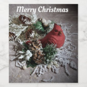  etiket voor prettige kerst (Enkel label)