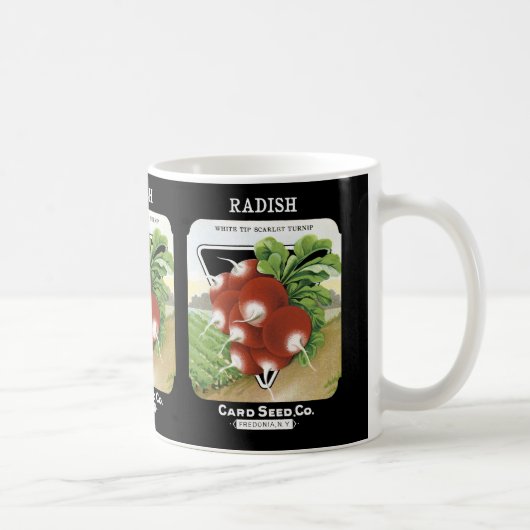 Etiket voor Radish Seed Packet Koffiemok (Rechts)