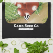 Etiket voor Radish Seed Packet Theedoek (Gevouwen)