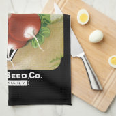 Etiket voor Radish Seed Packet Theedoek (Quarter Fold)