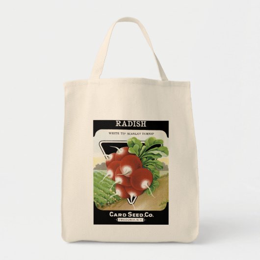 Etiket voor Radish Seed Packet Tote Bag (Voorkant)