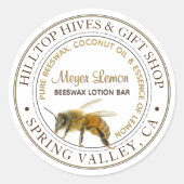 Etiket voor realistische bijenbijenproducten (Voorkant)