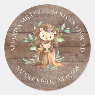 Etiket voor retournering van mam en Baby Egel