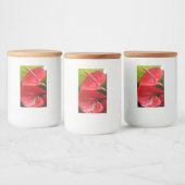 Etiket voor rode bloemen (Flessen)