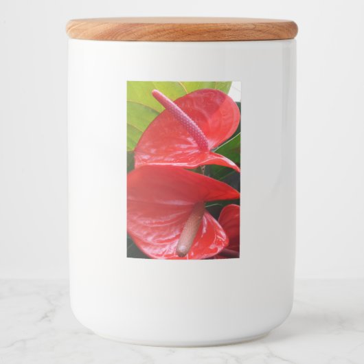 Etiket voor rode bloemen (Voorkant)