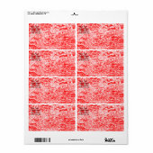 Etiket voor rode en witte marmer (Full Sheet)
