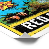 Etiket voor rode kool in Peacock Poster (Hoek)