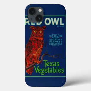 Etiket voor rode ovale groenten iPhone 13 hoesje