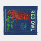 Etiket voor rode ovale groenten fleece deken (Voorkant (Horizontaal))