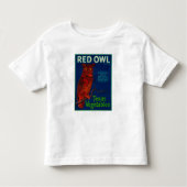 Etiket voor rode ovale groenten kinder shirts (Voorkant)