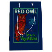 Etiket voor rode ovale groenten medium cadeauzakje (Voorkant)