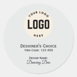 Etiket voor ronde Logo-ronde zwarte rand toevoegen