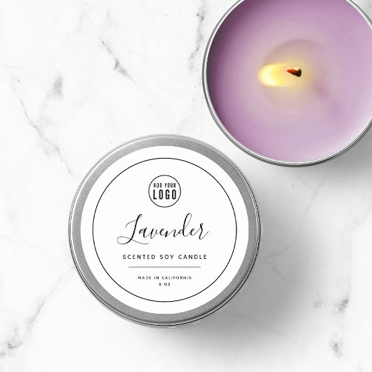 Etiket voor ronde Logo-ronde zwarte rand toevoegen