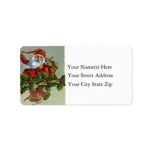 Etiket voor Santa and Holly  adres (Voorkant)