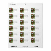 Etiket voor Santa and Holly  adres (Full Sheet)