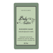 Etiket voor schattige scriptvlinder (Voorkant)