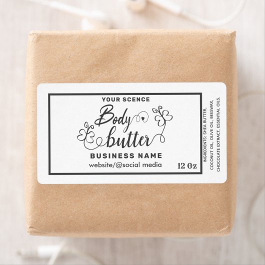 Etiket voor schattige scriptvlinder (Insitu)