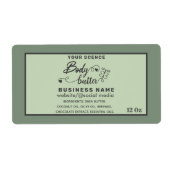 Etiket voor schattige scriptvlinder (Voorkant)