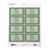 Etiket voor schattige scriptvlinder (Full Sheet)